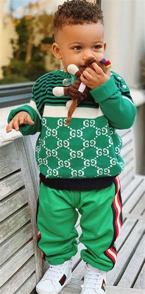 baby boy gucci sweat suit|gucci kids clothes.